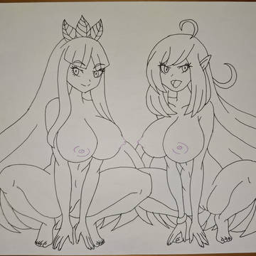 Sandra And Halkara (Line Art)