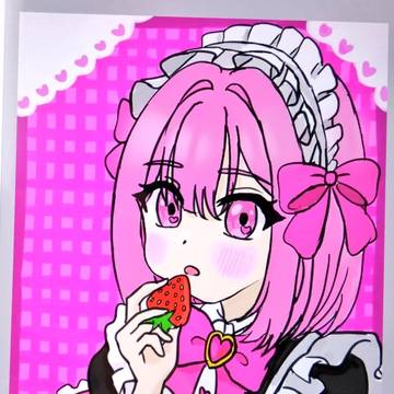 課題で描いたイラストです!