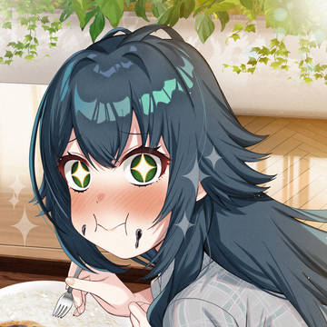 カツカレーを食べる月村手毬