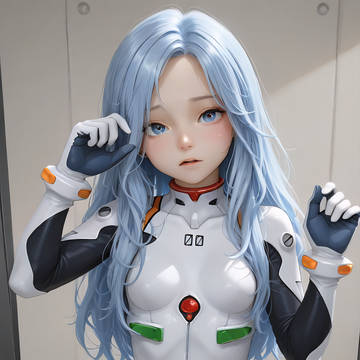 青髪だよー
