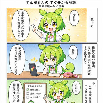 ずんだもん解説-集中が続かない理由