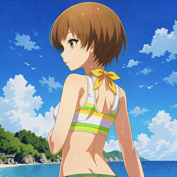 P4Rトレーラー公開記念の赤緑+菜々子ちゃん水着&全裸&立ち放尿