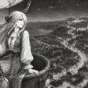 钢笔画——夜景