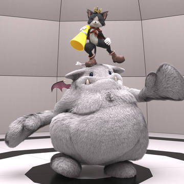 Cait Sith and Moogle