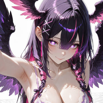 紫翼に咲く夜のまなざし