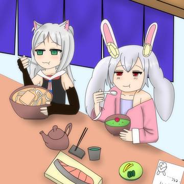 和食が気に入った二人