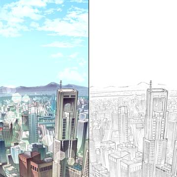 タテスク漫画の背景その１