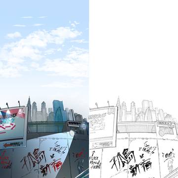 タテスク漫画の背景その2