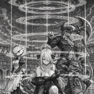 钢笔画——多重魔法阵