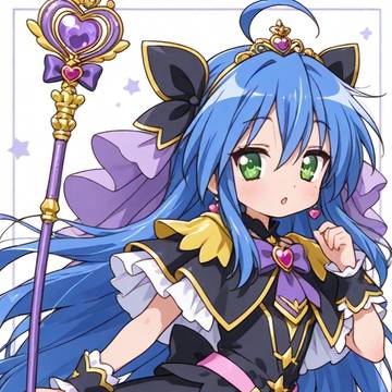 青髪のコスプレイヤー