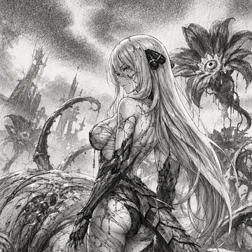 钢笔画——烈咬陆鲨装甲