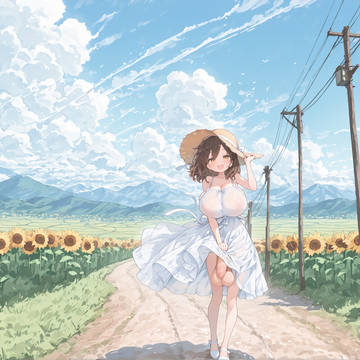 Among the sunflowers