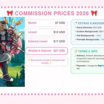 COMMISSION INFO 2026!