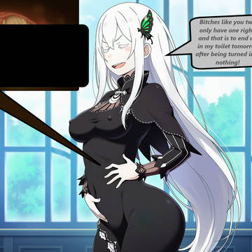 Echidna digesting Rem and Emilia