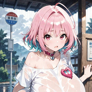 りあむ ゲリラ豪雨で濡れ透け部