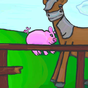 Cartoon Pony and Pig 2