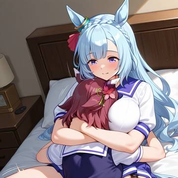 アルダンの足に挟まれているチヨノオー