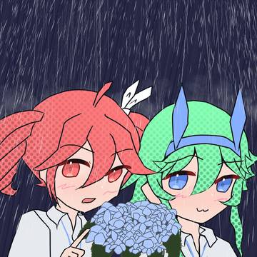 テト + GUMI 紫陽花