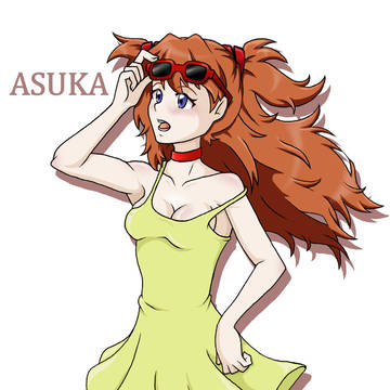 Asuka in a dress