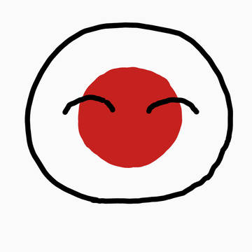 フリー素材　ポーランドボール日本