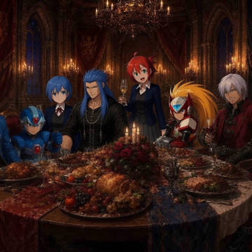 赤と青の晩餐会