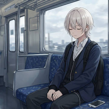 電車で一人