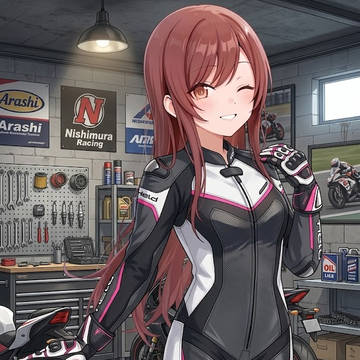 バイクライダーの甘奈ちゃん