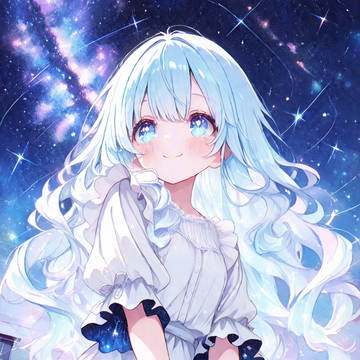 青い髪の少女