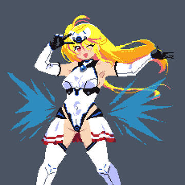 変身ヒロイン、ドット絵になる