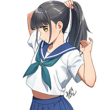 ポニテにする