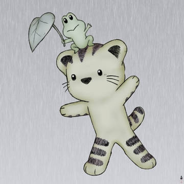 シャーペンで描いてデジタルで塗りぬり(*^^*)