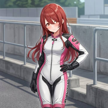 バイクライダーの甜花ちゃん