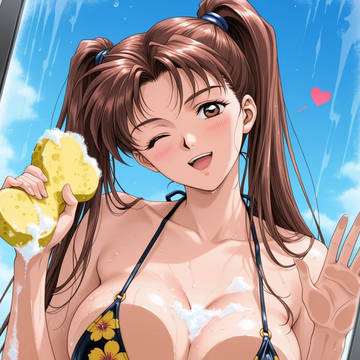 加納涼子 ガラス洗い
