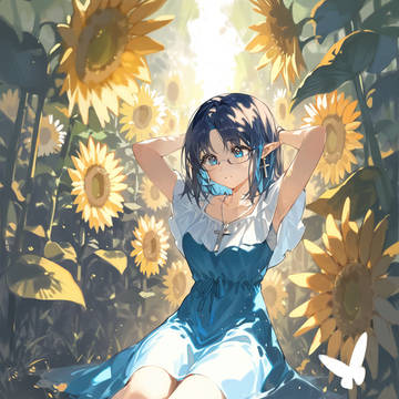 自然の中で、うちの子