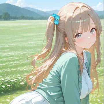 お花畑の中のまいか♪︎♪︎