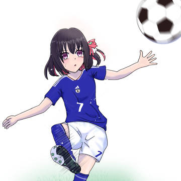 サッカー少女だった頃のあずきち