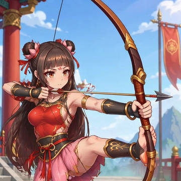 哪吒 裸足拉弓