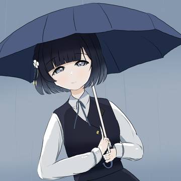 雨中の秦谷美鈴