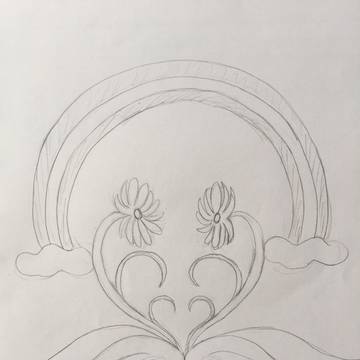 虹と花