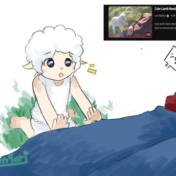 The lamb needs attention 🐑