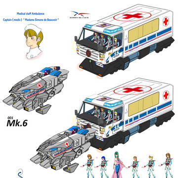 座席向上：VHT-2A2スパルタス+いすゞSKW-733救急車