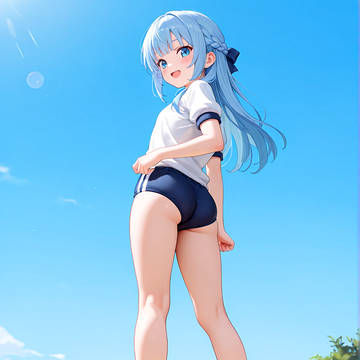 青髪ブルマ