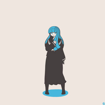 青髪