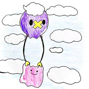 ロード画面のメタモンとフワンテ