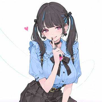pixiv今日のお題「青髪」
