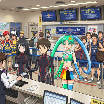 みんなでお船に乗る。