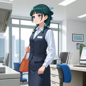 オフィスで働く猫猫