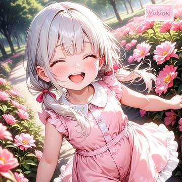 花咲く小道で見つけた、ゆきねの最高の笑顔🌸