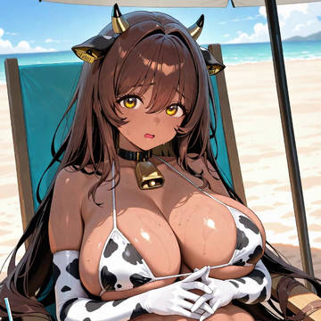 Cow Bikini Noir (NIKKE)