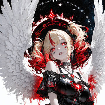 紅輪と白翼のゴシック天使
